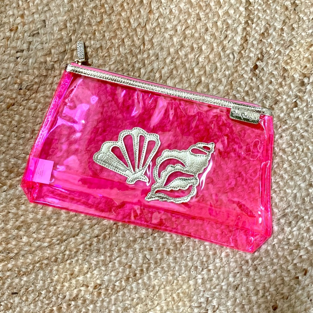 NWOT Lily Pulitzer Pink Jelly Pouch/Clutch
